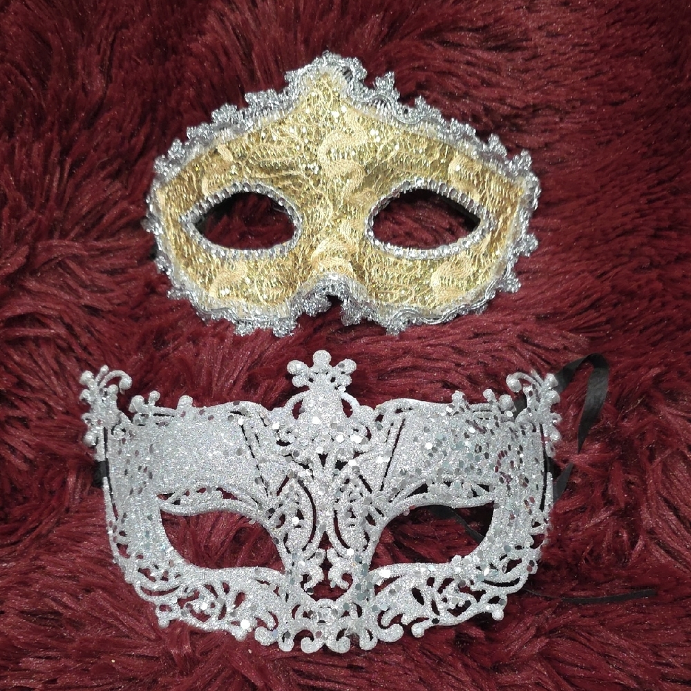 Elegant Gold and Silver Masquerade Masks